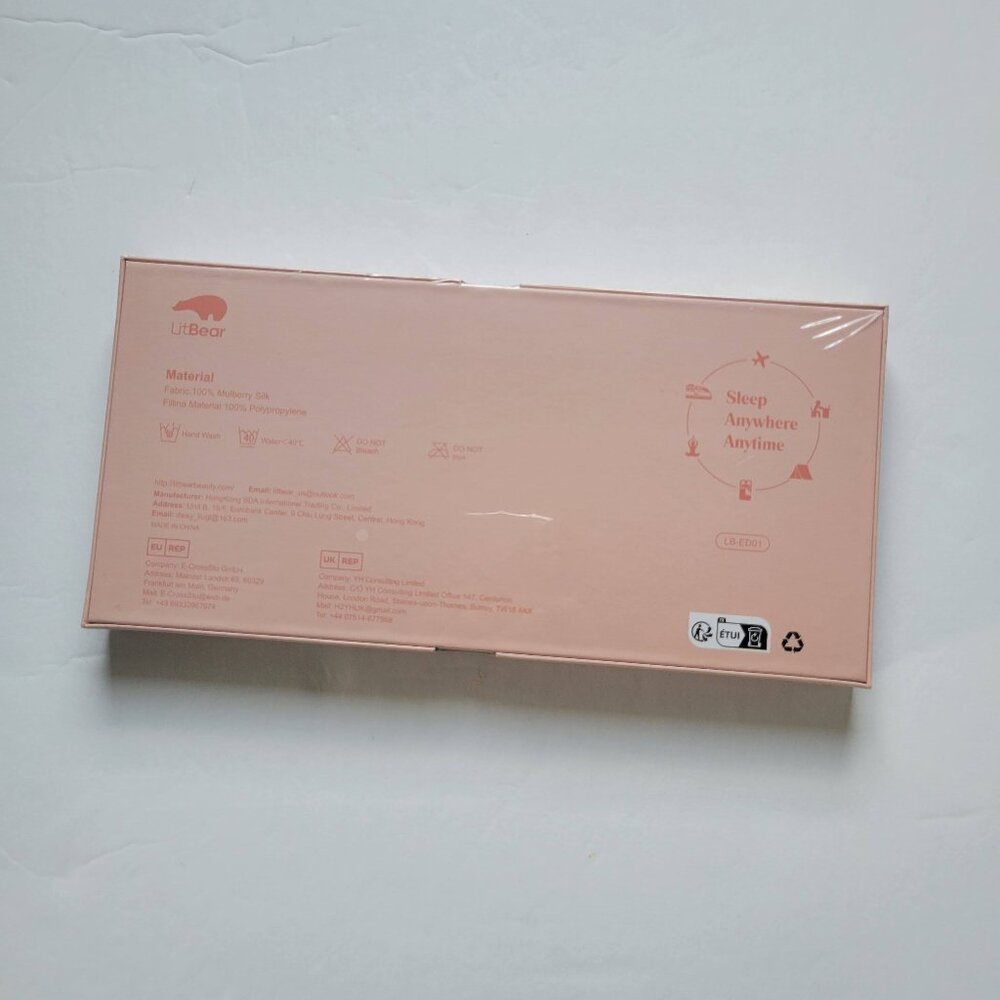 NWT LitBear 100% Silk Sleep Eye Mask - Picture 3 of 9